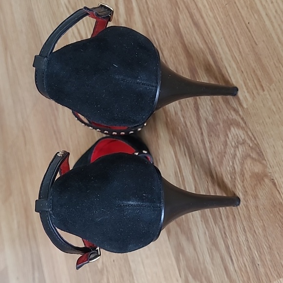 Charles Jourdan Black Suede High Heels - Picture 3 of 8